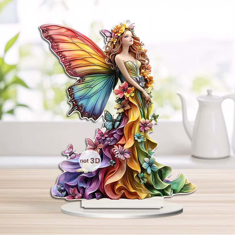 Soporte acrílico de hadas mariposa 2D