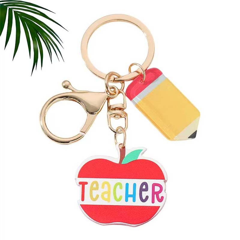 Encanto de llavero acrílico para profesor de graduación
