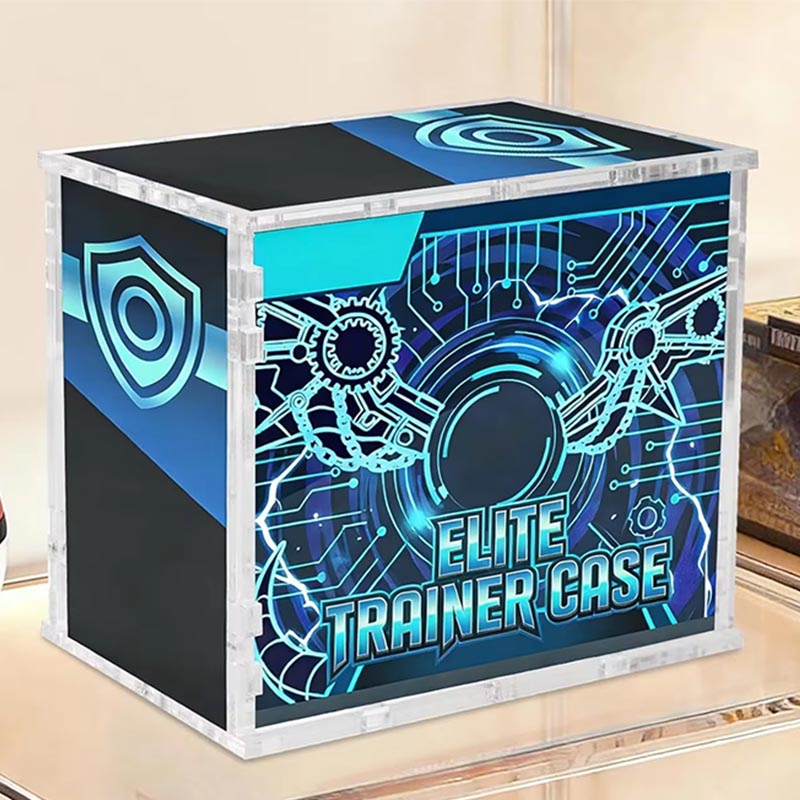 Caja de exhibición de acrílico de lujo con diseño de tapa de color personalizado