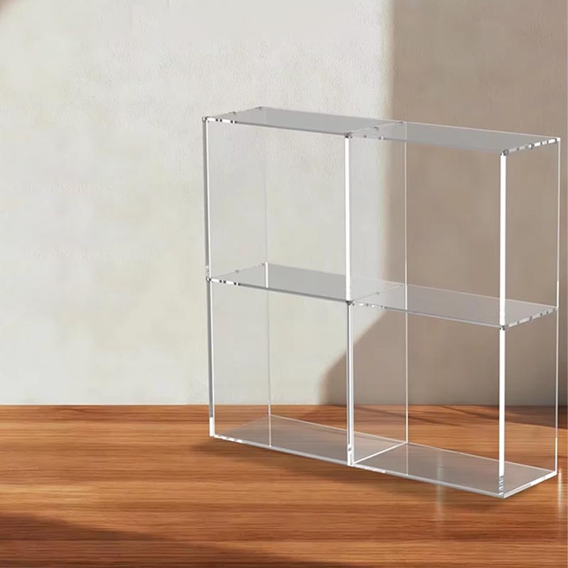Caja protectora con modelo de figura y vitrina acrílica personalizada