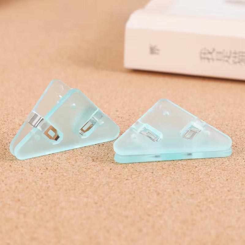 Clips de encuadernación acrílicos de colores con patrón alfabético Suministro de papelería transparente