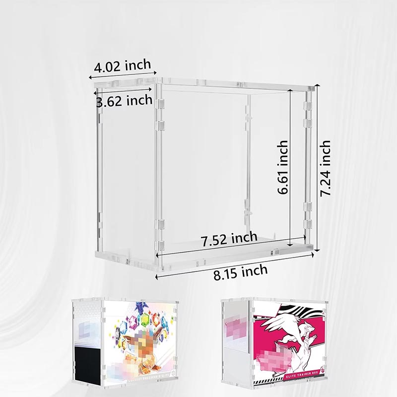 Caja de exhibición de acrílico de lujo con diseño de tapa de color personalizado