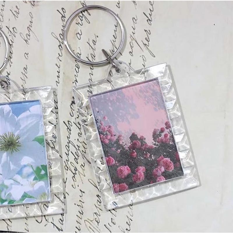 Adorno de acrílico en blanco para inserción de fotografías, decoración artesanal DIY