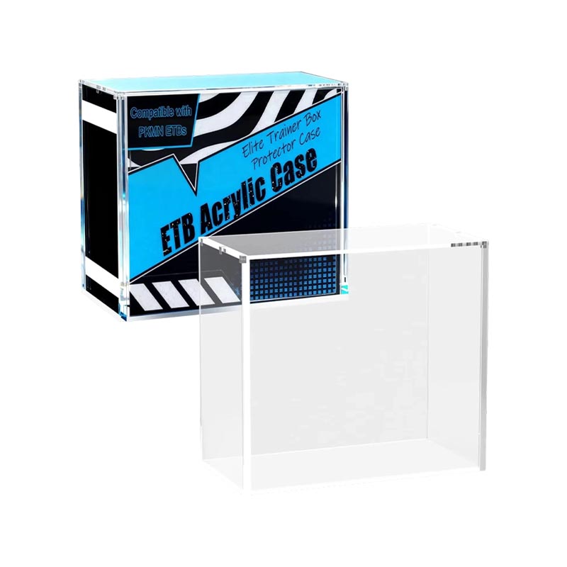 Caja protectora con modelo de figura y vitrina acrílica personalizada