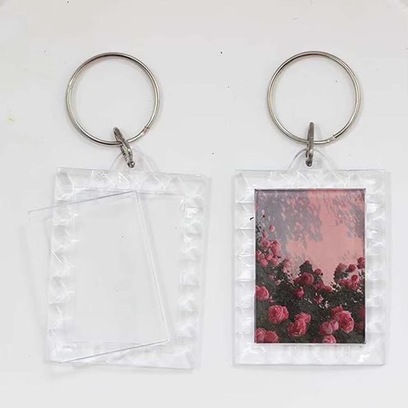 Adorno de acrílico en blanco para inserción de fotografías, decoración artesanal DIY