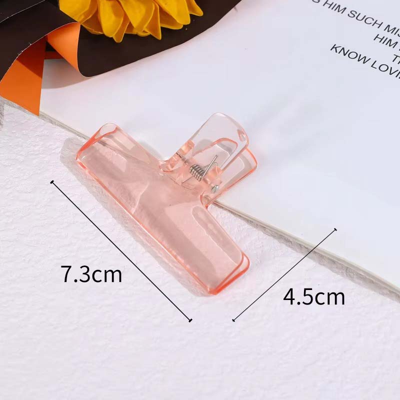 Clips de encuadernación acrílicos personalizados Clips de papel transparentes con patrón de alfabeto de amor