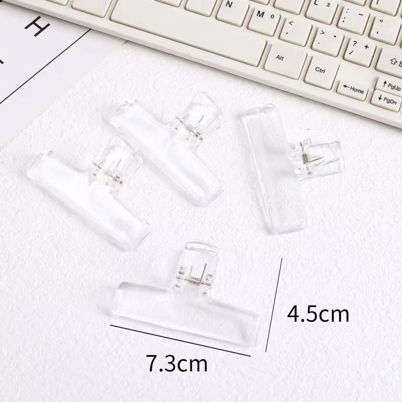 Clips de encuadernación acrílicos personalizados Clips de papel transparentes con patrón de alfabeto de amor
